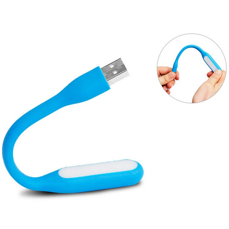 Складной синий супер яркий светодиодный USB светильник 1 шт. Мини Портативный