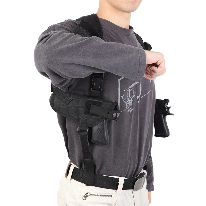 Двойная подмышка Кобура сумка для мужчин софтшелл Портативный Регулируемый(скрытый) Подмышечная кобура сумки на плечо охотничьи принадлежности