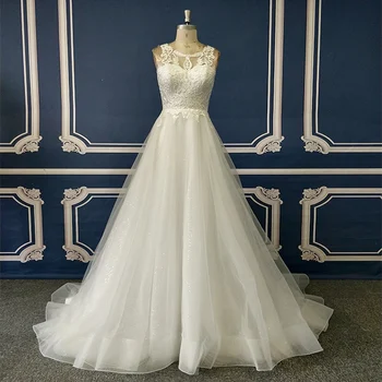 

Simple Ivory Bride Cheap Church Wedding Dress Bridal Gown