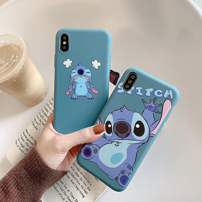 Disney Stitch Phone Case For Apple Iphone 6 6s 7 8 Plus Se2 X Xs Max Xr Cute Cartoon Couples Tpu Anti Fall Phone Back Cover Gift Mobile Phone Cases Covers Aliexpress