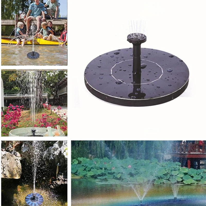 Mini Solar Powered Fountain Garden Pool Pond Panel Floating Decoration Water Drop Shipping | Дом и сад