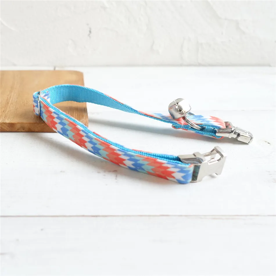 Cat Collar with Personalized Name and Phone Designer Pattern Fashion Cat Collars Exquisite Cat Gift Pet Product Kitten Collar