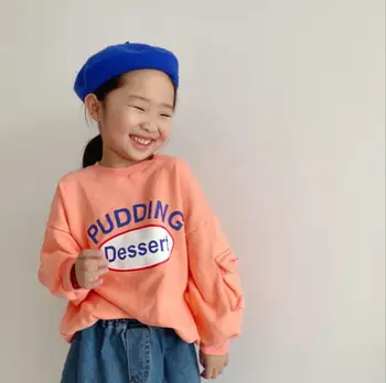

2020 new girls t-shirt spring cotton fashion girls sweatshirt 2-7t HM279