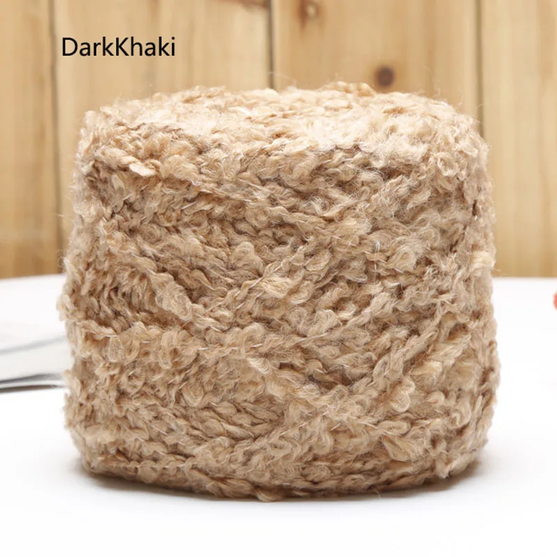 DarkKhaki 3 шт. Meetee шерсть большой круг нейлоновой пряжа для вязания крючком Сделай своими руками бар иглы грубой шерсти шарф линии аксессуары - Цвет: DarkKhaki