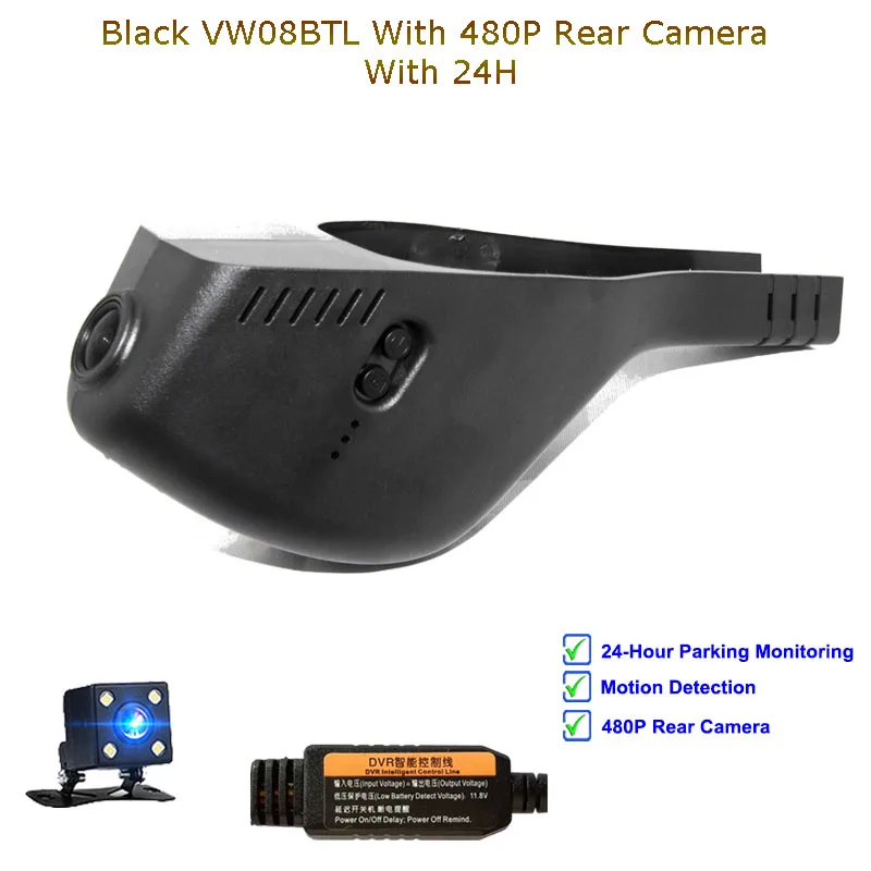 Jabriel 1080P Автомобильная камера dash камера скрытый dvr для Volkswagen Passat b8 vw b6 b5 b7 golf 4 5 6 7 polo caddy touran t5 t4 tiguan - Название цвета: F1080P Rear 480P 24H