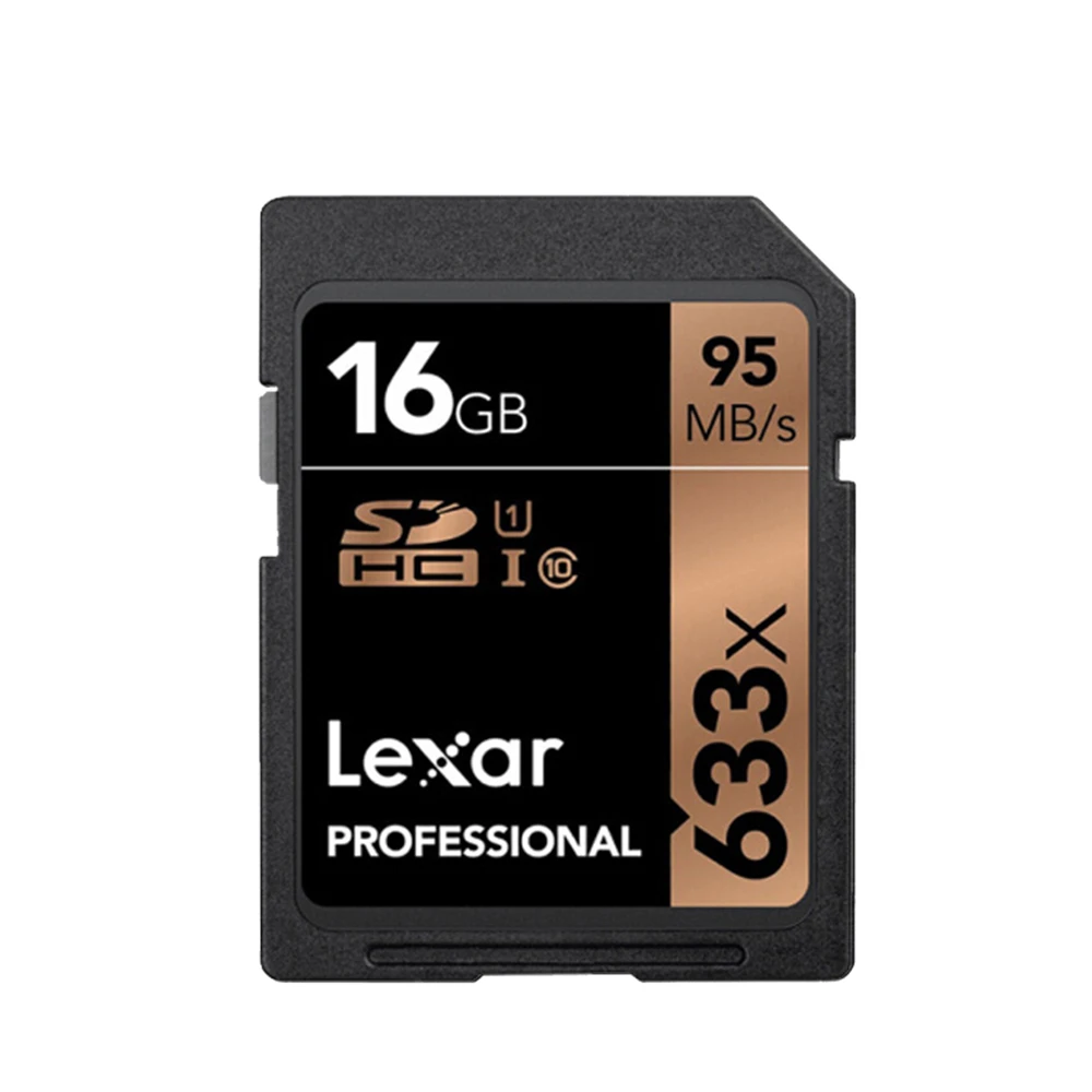 Lexar 633X карта памяти 32 64 128 Гб класс 10 U1/U3 V30 SD карта 32 Гб 128 Гб 64 Гб 256 ГБ 512 Гб 16 Гб флэш-карта SD память SDXC SDHC - Емкость: SD633X-016G