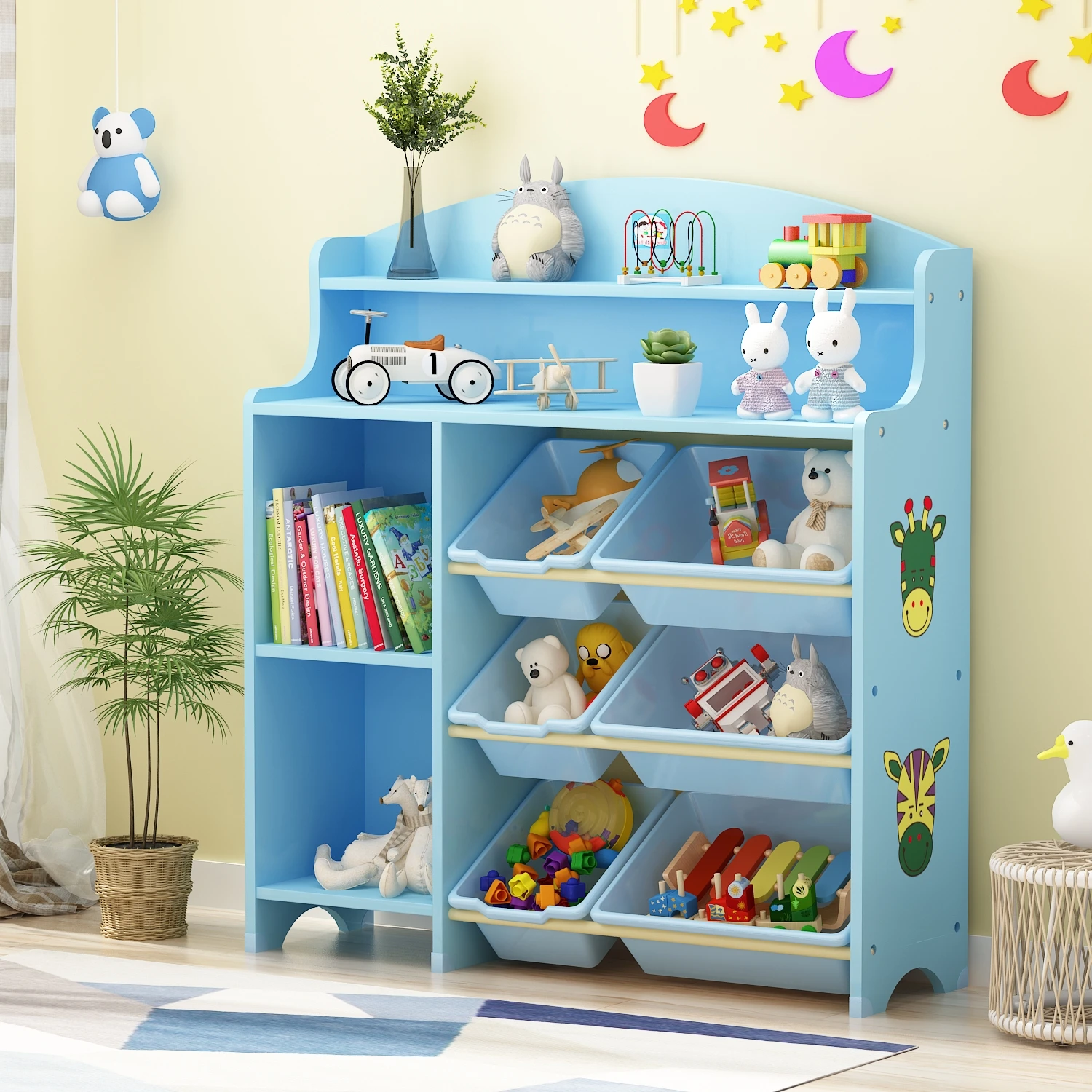 

Children's Toy Storage Rack Cabinet Multi-layer Oversized Finishing Storage Toy Rack Kindergarten Baby Lockers Room Organizer