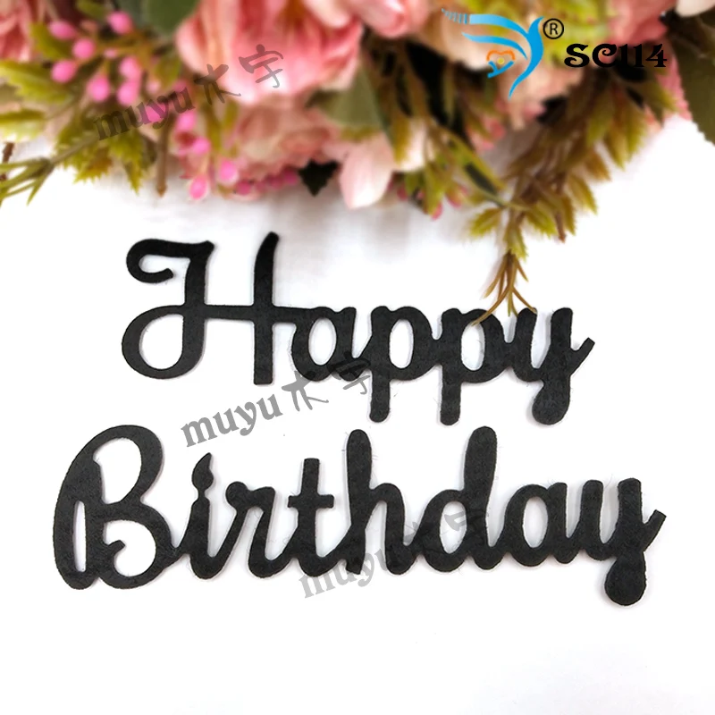 

letter Happy Binthday cutting die scrapbook cut sky Wooden molds are suitable for general machines in the market 2020-SC114