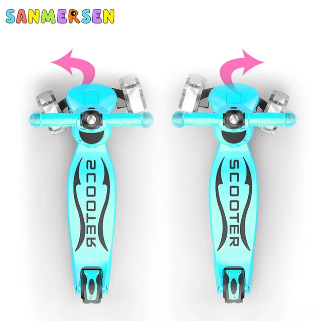 Folding 3 in 1  Multi-purpose Scooter Children's Scooter Tricycle Toy Outdoor Surf scooter Toys Suitable Cool Gift For Children 6