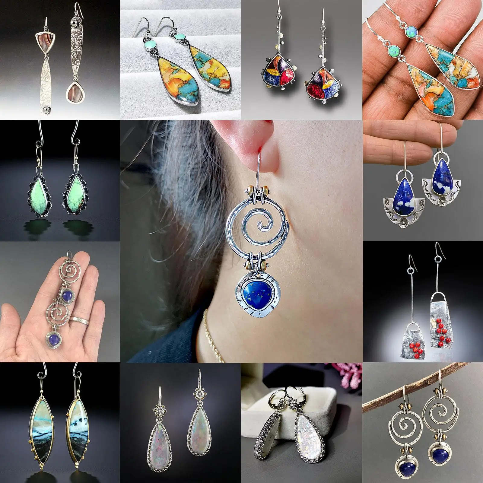 Letter Crystal Rhinestone Drop Dangle Earrings Ear Studs Women Lady Jewelry Gift 