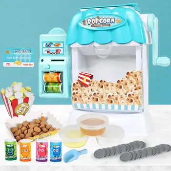 

Simulation Popcorn Machine Toy Plasticine Non-toxic Color Mud Mini Coin Play House Vending Machine Children Educational Toy