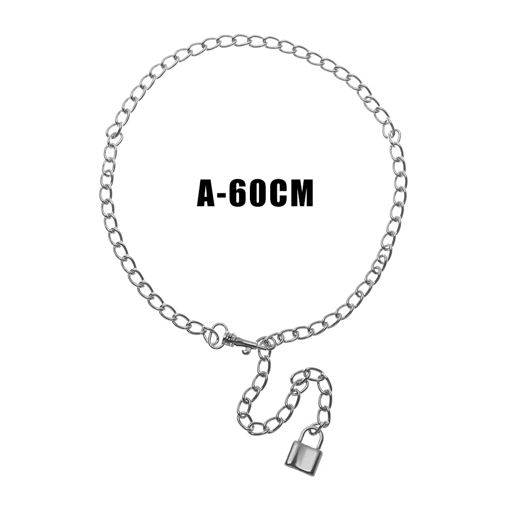 60cm 1 шт., длинные брюки, хипстерские брелки, панк-улица, большое кольцо, брелок, металлический кошелек, пояс, цепь, брюки, брелок, унисекс, хип-хоп ювелирные изделия - Цвет: 60cm