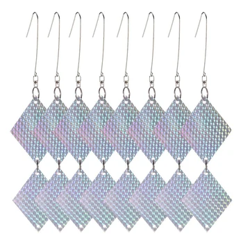 

8pcs Scare Yard Durable Eco Friendly Hanging Muti Use Balcony Deterrent Bird Repellent Device Reflective Home Rhombic Shape