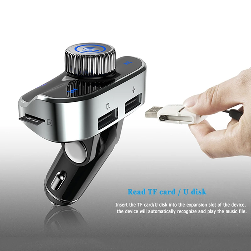 Высокое качество Bluetooth 4 2 FM передатчик Handsfree автомобильный комплект двойной USB