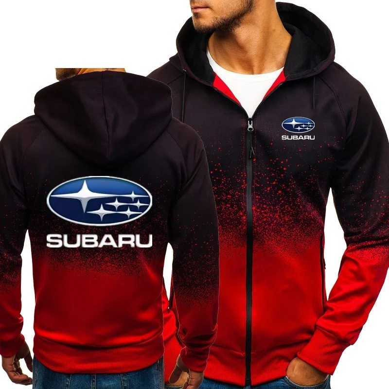 Subaru Logo Coat Fleece Hoodies Slim Jackets Fashion Sweatshirt Cardigan Subaru Logo Streetwear Clothing Coat Outerwear
