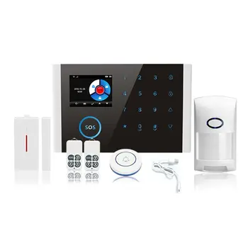 

1Set 1Set CS108 Wireless WIFI GSM GPRS Smart Alarm System APP Remote Control RFID Card Home Security Kit with Colorful Screen