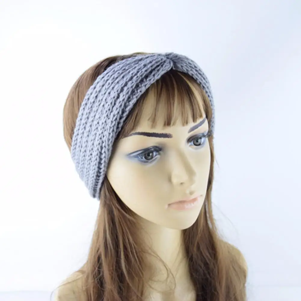 4pcs Fashion Women Headband Knitting Elastic Hair Band Crochet Warm Hair Accessories For Lady Hairband Winter Warm Headwrap