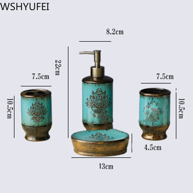 Американский Ретро керамический набор для умывания пара специальный умывальник