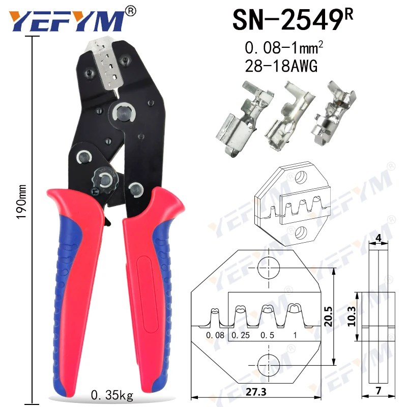 Обжимные плоскогубцы серии YEFYM SN для XH2.54 PH2.0 2510/tab2.8 4 8 6 3/трубка/изоляционные