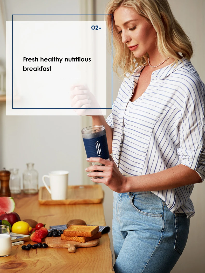 Exprimidor portátil al aire libre recargable máquina de jugo taza Fruita verduras mezcladora de alimentos