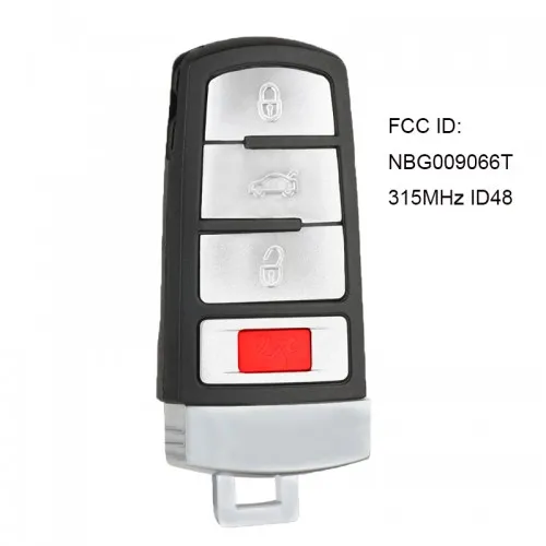 KEYECU умный дистанционный ключ 4 кнопки 315 МГц ID48 для VW Passat CC 2006-2012 FCC: NBG009066T