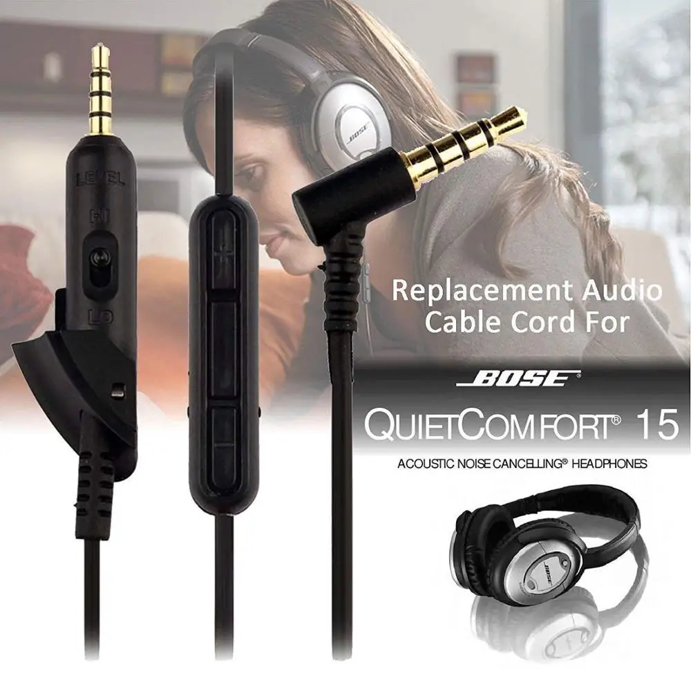 Сменный стерео аудио кабель удлинитель музыкальный шнур провод для Bose QC15 QC2