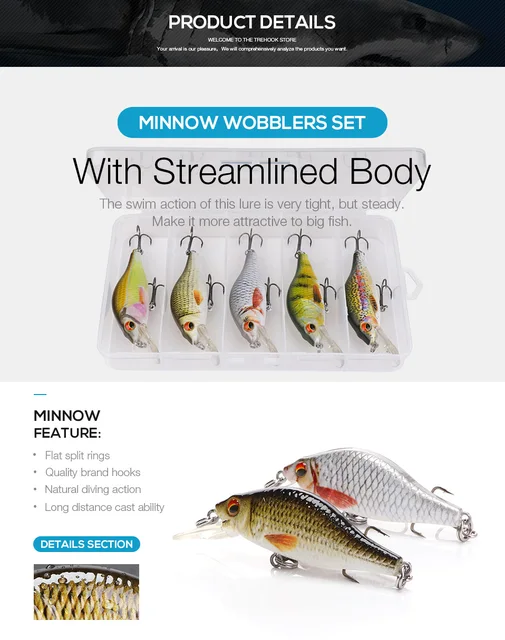 Floating Minnow Wobbler Lure, Fishing Tackle Boxes Lures