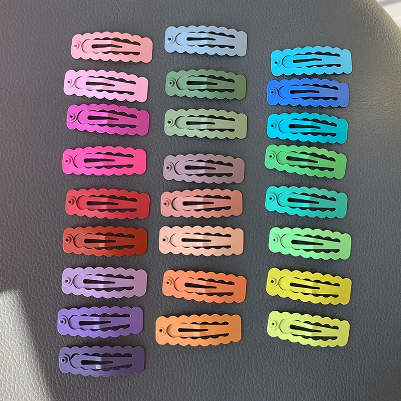 25pcs Snap Hairpins for Baby Girls BB Clips Candy Color Metal Barrettes Heart Hair Clip Headwear Hair Accessories Hairgrips 25pcs numbered tags metal identification hanging tags round number tags key tags 1 25