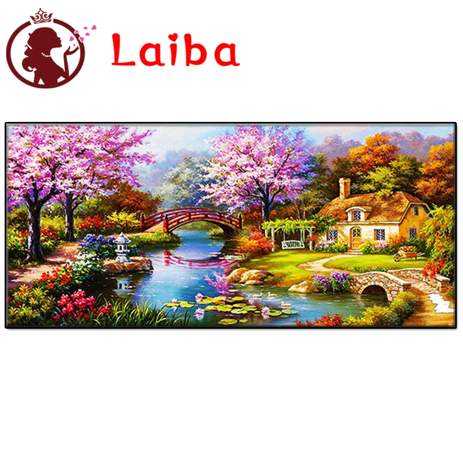 Алмазная 5D картина сделай сам с полным напылением домашний ландшафт мечты