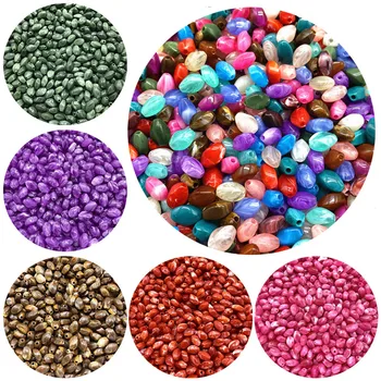 

30Pcs 10*14mm Oval Shape Beads Imitation Stone Beads for Jewelry Making DIY Bracelet Necklace Accessories