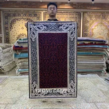 Yilong 2,5 'x4' Aubergine ковер Шелковый персидский ковры ручной вязки(HF196B
