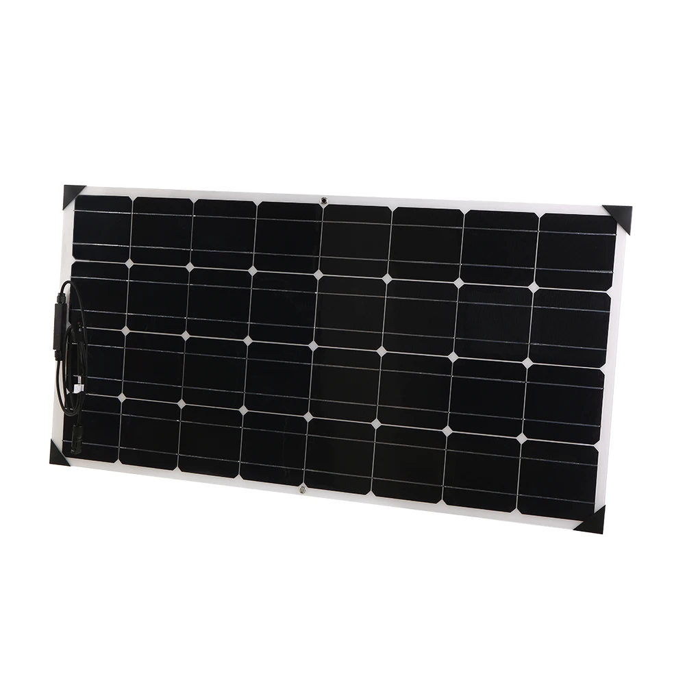 KKMOON гибкие солнечные панели 18V 100W Высококачественная Автомобильная солнечная панель Китай с распределительной коробкой водонепроницаемый IP65 для RV