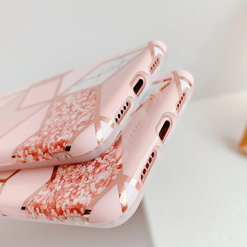 Геометрический мраморный чехол для телефона с подставкой для huawei mate 30 Lite P20 P30 Lite P20 P30 Pro mate 20 мягкий чехол IMD для задней панели телефона