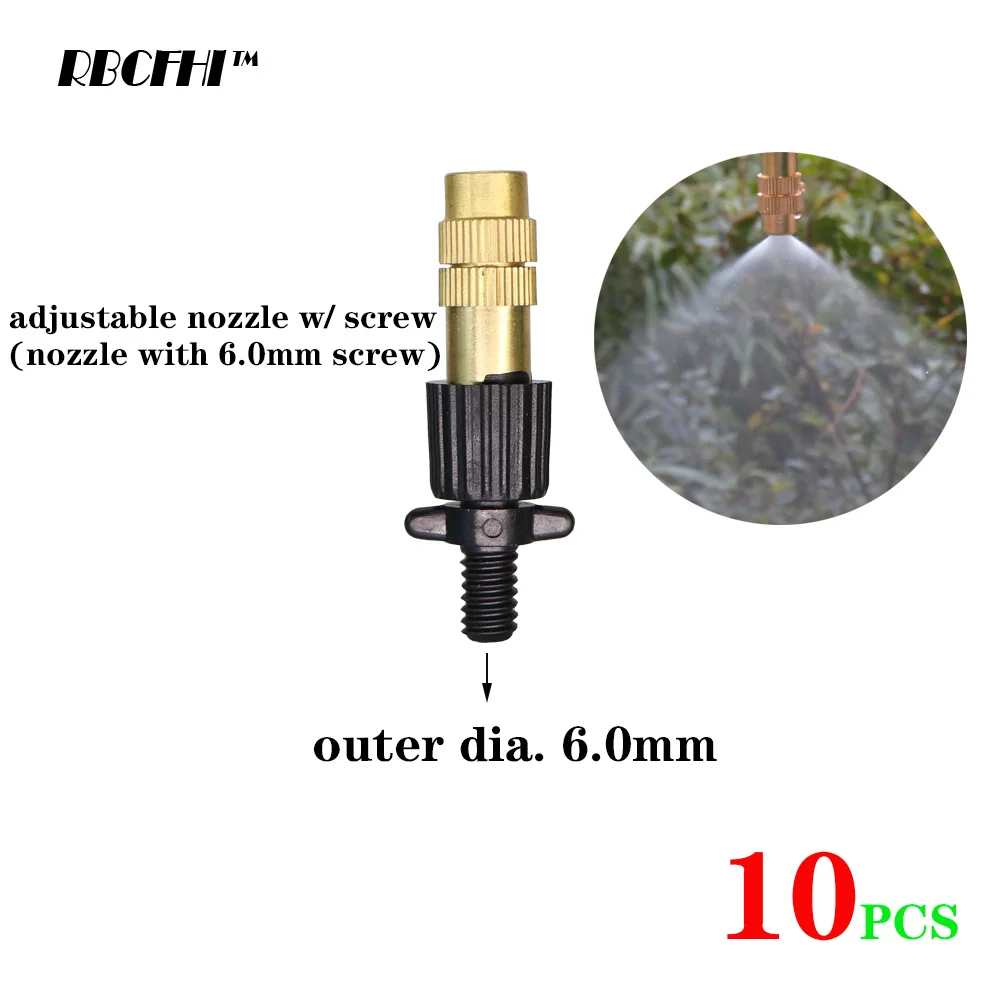 Micro Drip Irrigation Misting Brass Nozzle Garden Spray Cooling Parts Copper Sprinkler with Connector 10PCS 5 Types garden sprinkler plants irrigation kits drip irrigation spike garden irrigation nozzle drip irrigation