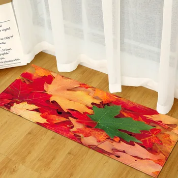 

Flannel Scenery Long Carpet Living Room Kitchen Non-slip Mat Dormitory Floor Rug Yoga Mat