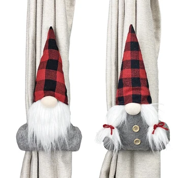 

Curtain Holdbacks Santa Doll Christmas Curtain Buckle Cartoon Curtain Tieback for Home Decoration FPing
