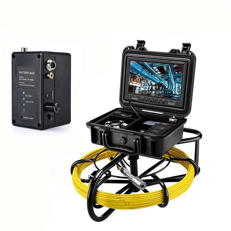  Eyoyo 50M Pipeline Endoscope Inspection Camera Underwater Industrial Plumbing System with 9 Inch LC
