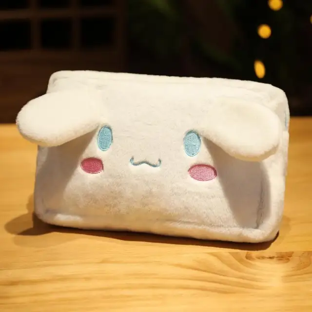 Sanrioed 26Cm Kawaii Cartoon Plush Mymelody Cinnamoroll Kuromi Badbadtz-Maru Travelling Bag Cosmetic Bag Zero Wallet 5