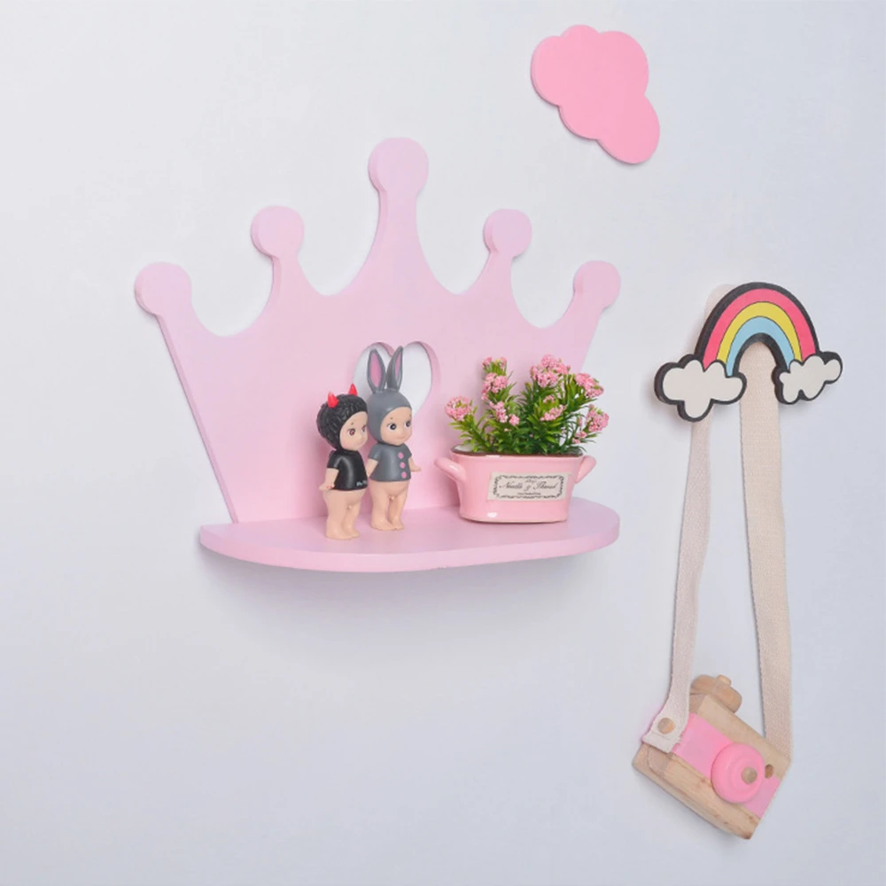 Etagere De Rangement Murale En Bois Decoration De Chambre D Enfants Pepiniere De Bebe Fille Etagere Flottante Suspendue Aliexpress