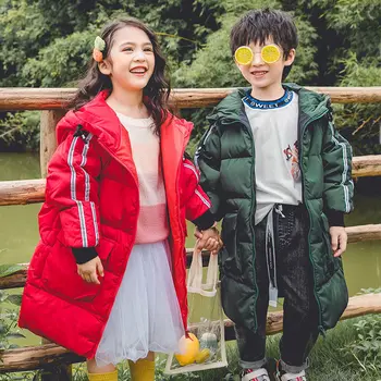 

Fashion Children Winter Duck Down Jacket Warm Coats Kid Zipper Thick Hoodie Outerwear Clothes