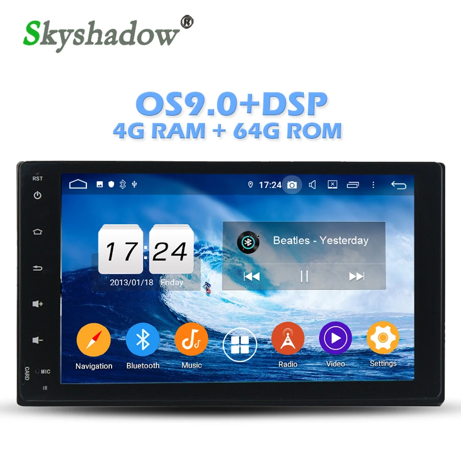 Ips DSP Android 9,0 4 Гб ОЗУ 64 Гб ПЗУ автомобильный dvd-плеер Wifi 4G Bluetooth RDS радио gps карта для Toyota Fortuner
