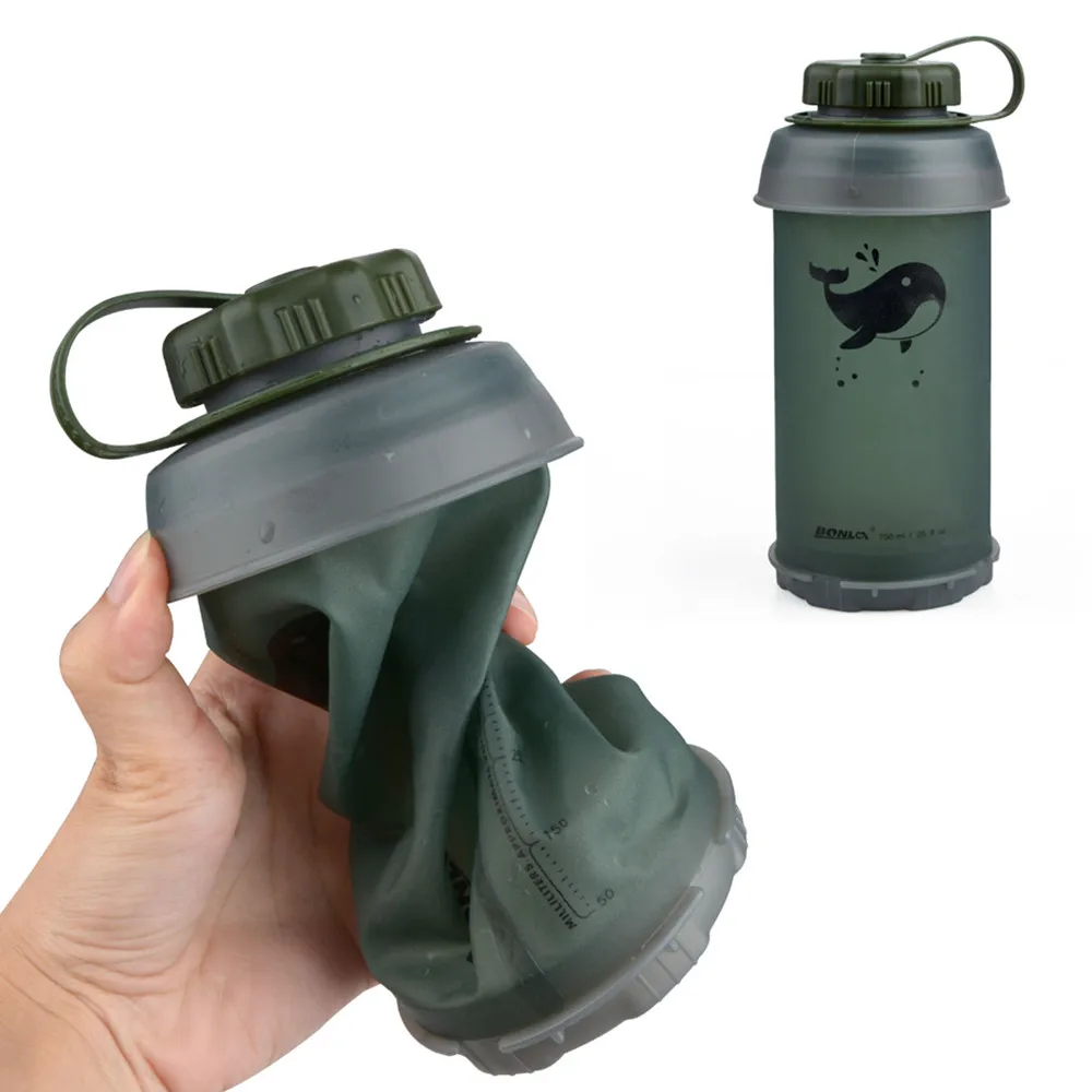 Compact Foldable Water Bottle Camping Fitness Sporting color: A1|A2|A3