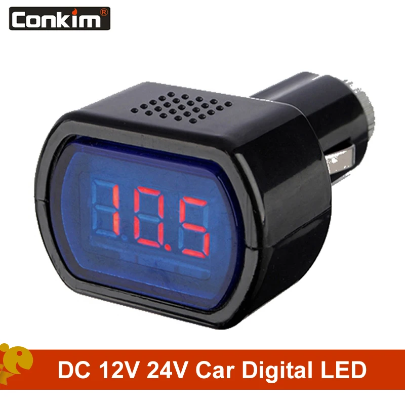 Conkim DC 12V 24V Car Digital LED Engine Battery Voltage Electric Volt Meter Monitor Indicator Tester Voltmeter Wholesale |