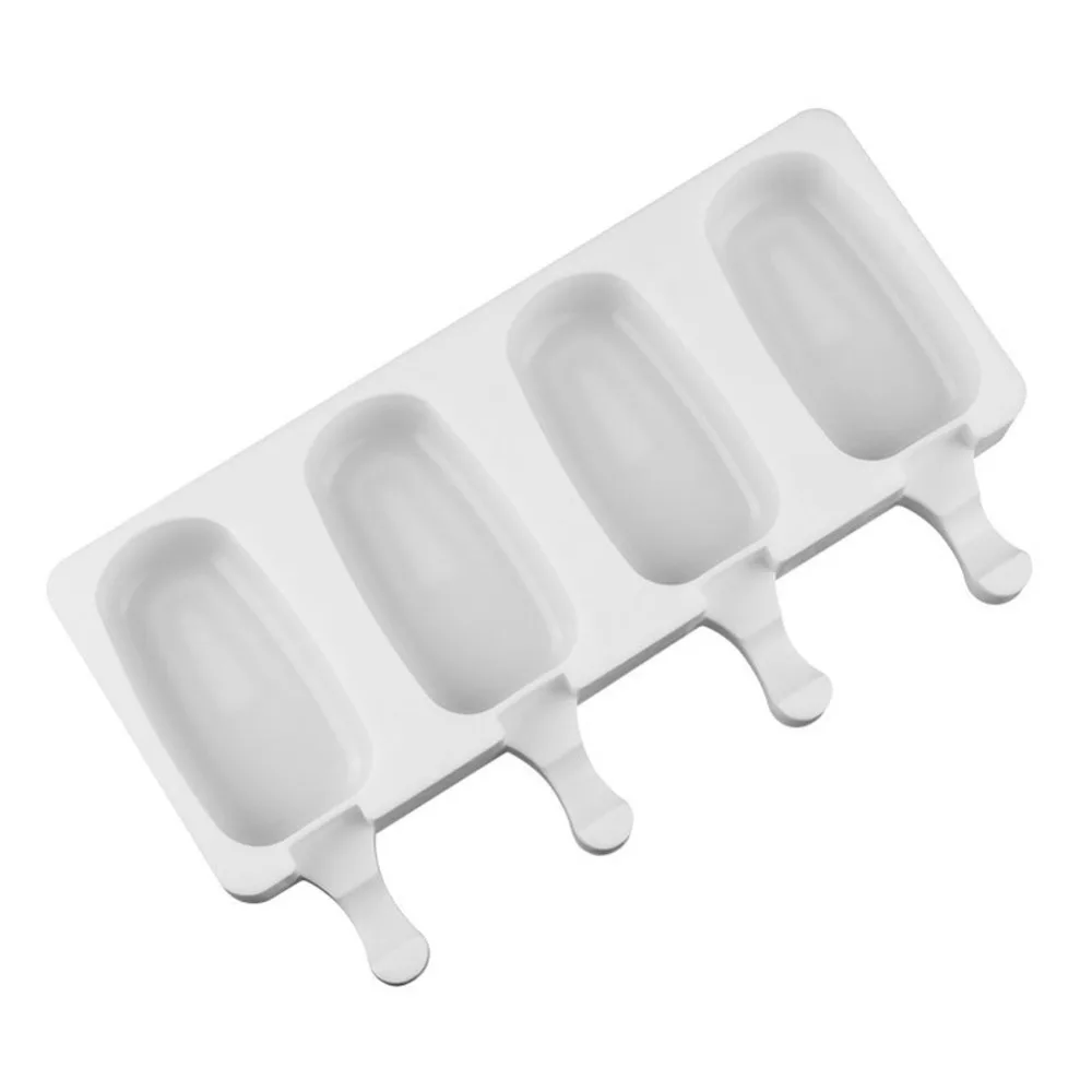 4 полостей силиконовая Морозилка форма для мороженого Конфета инструмент для изготовления сока формы для Фруктового мороженого Дети Поп лоток для мороженого на палочке льдогенератор