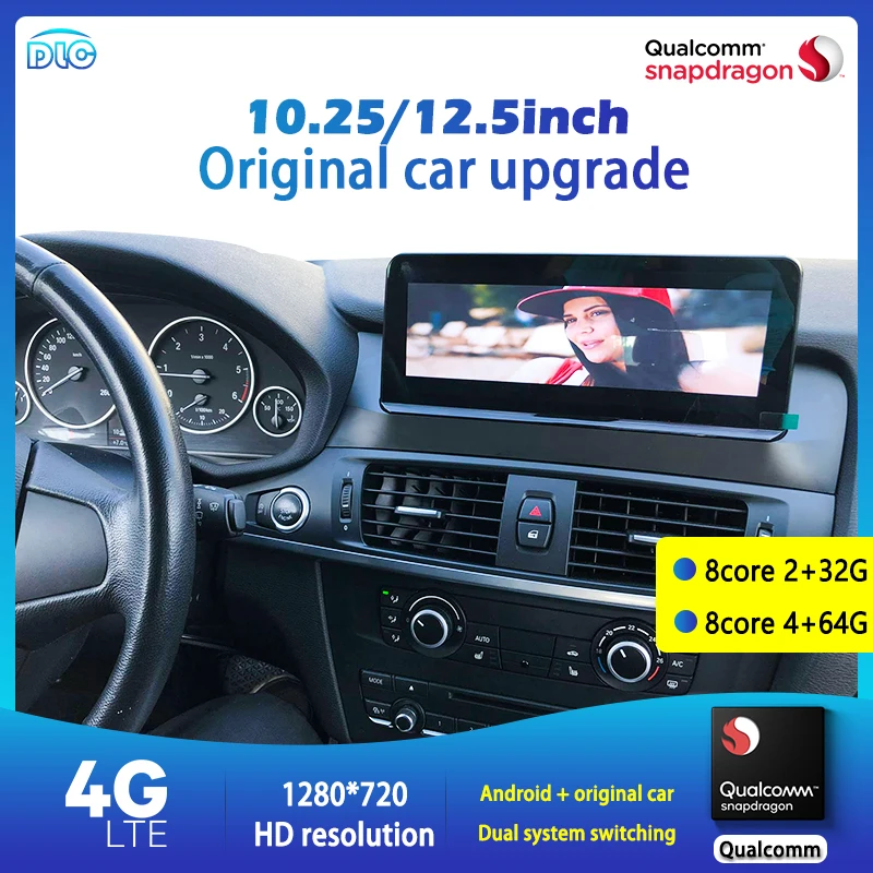 

DLC Qualcomm chip 1920 8.8/12.5Inch HD Dsp Eight-Core 4+64G Android GPS navigation Player for BMW X3 2011-2017