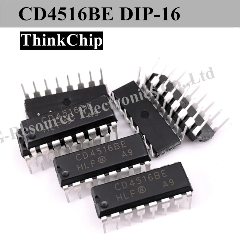 

(10pcs) CD4516BE DIP-16 CD4516 DIP16 4516BE DIP CMOS PRESETTABLE UP/DOWN COUNTERS