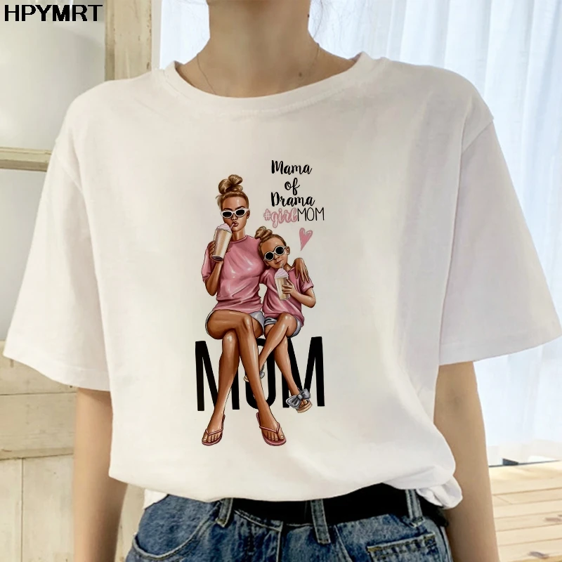 Лето 2020 футболка на день матери Женская Harajuku Kawaii супер мама Повседневная Удобная
