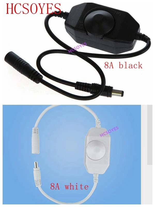 

DC12V-24V 8A PWM Manual Knob rgb LED Dimmer Switch for 5050 RGB strip LED module LED string Accessories Dimmers Switch