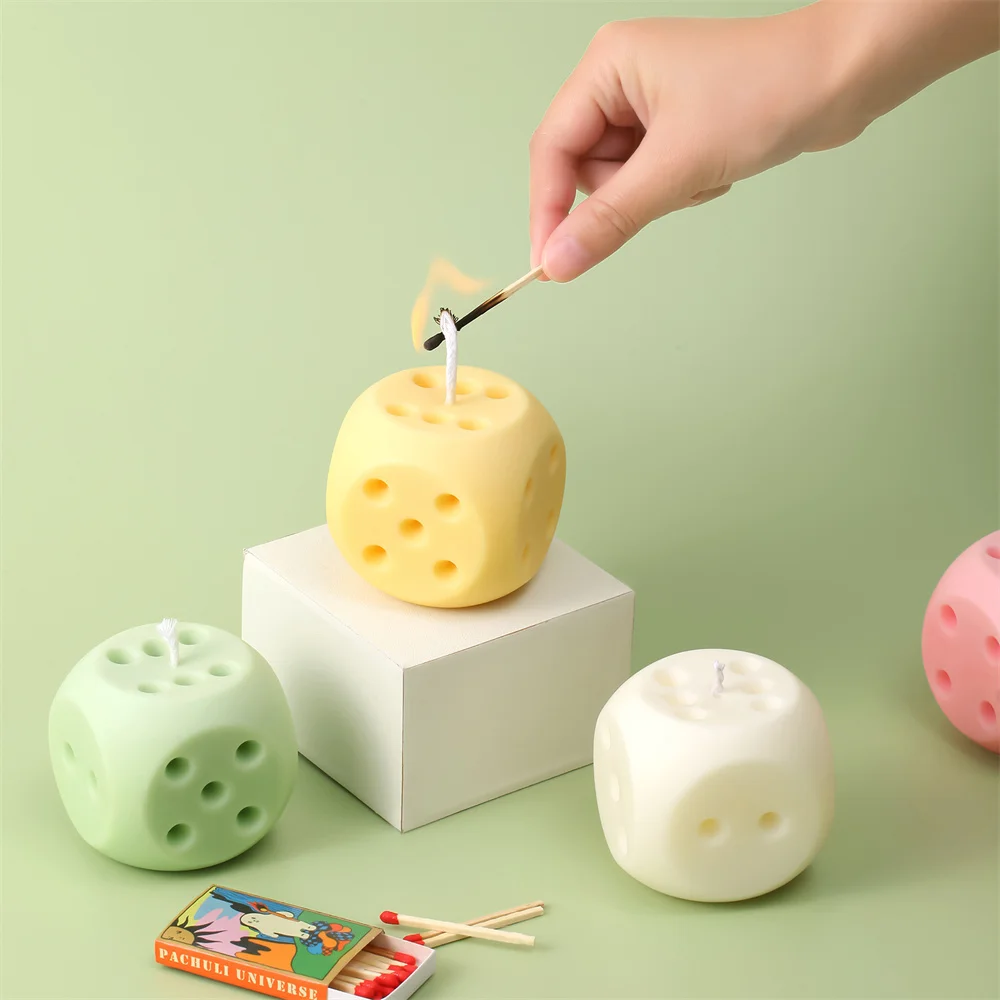 

3D Свеча в форме игральных костей, аксессуары для украшения дома