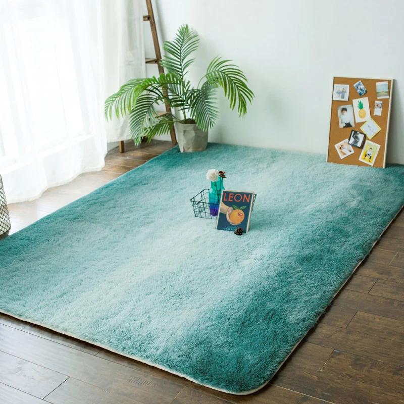 Simple Gradient Color Carpets For Living Room Soft Bedroom Carpet Fluffy Plush Rugs Kids Room Bedside Ins Nordic Carpet And Rugs Carpet Aliexpress